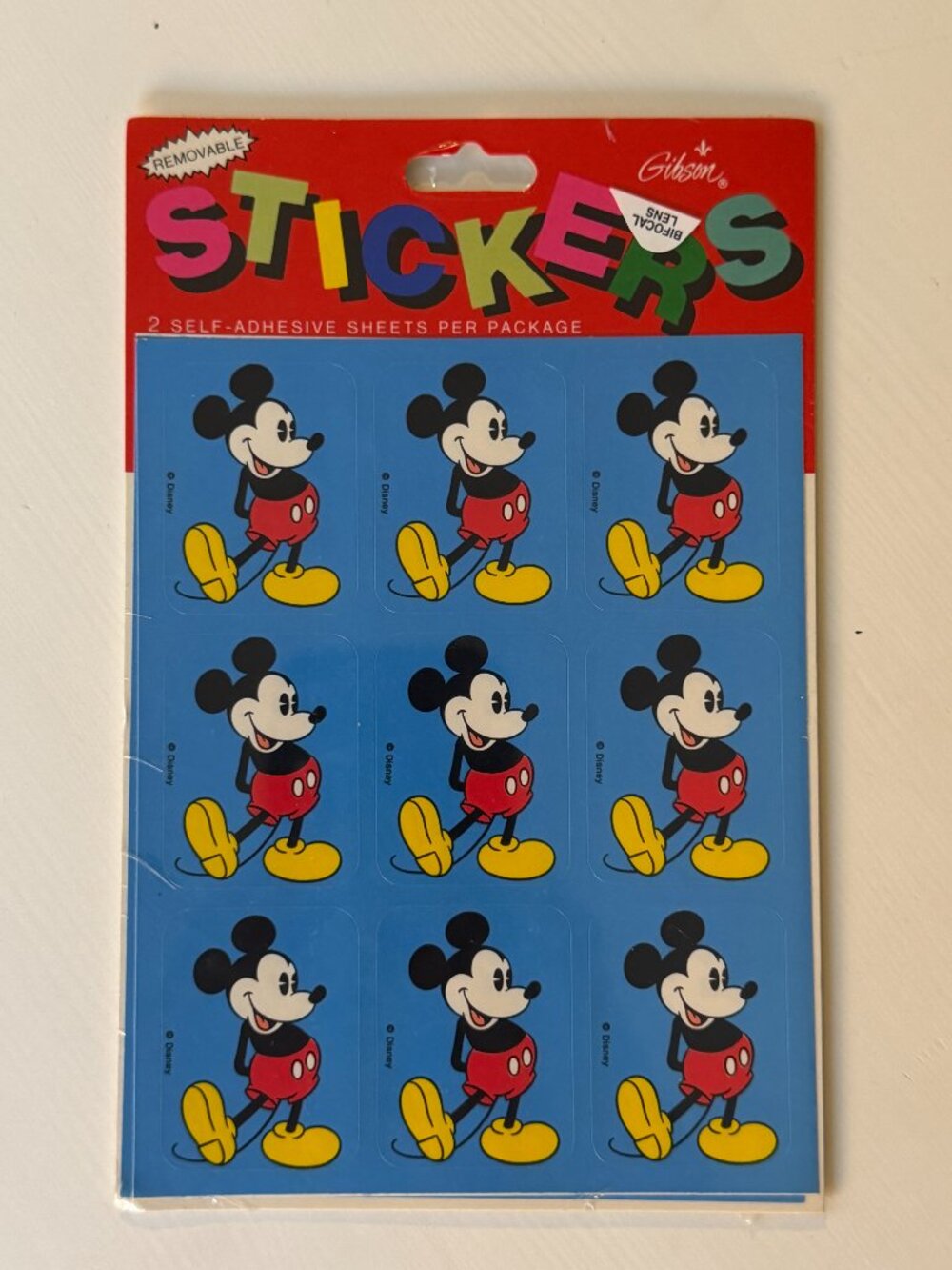 SEALED Vintage Gibson Walt Disney Mickey Mouse Stickers